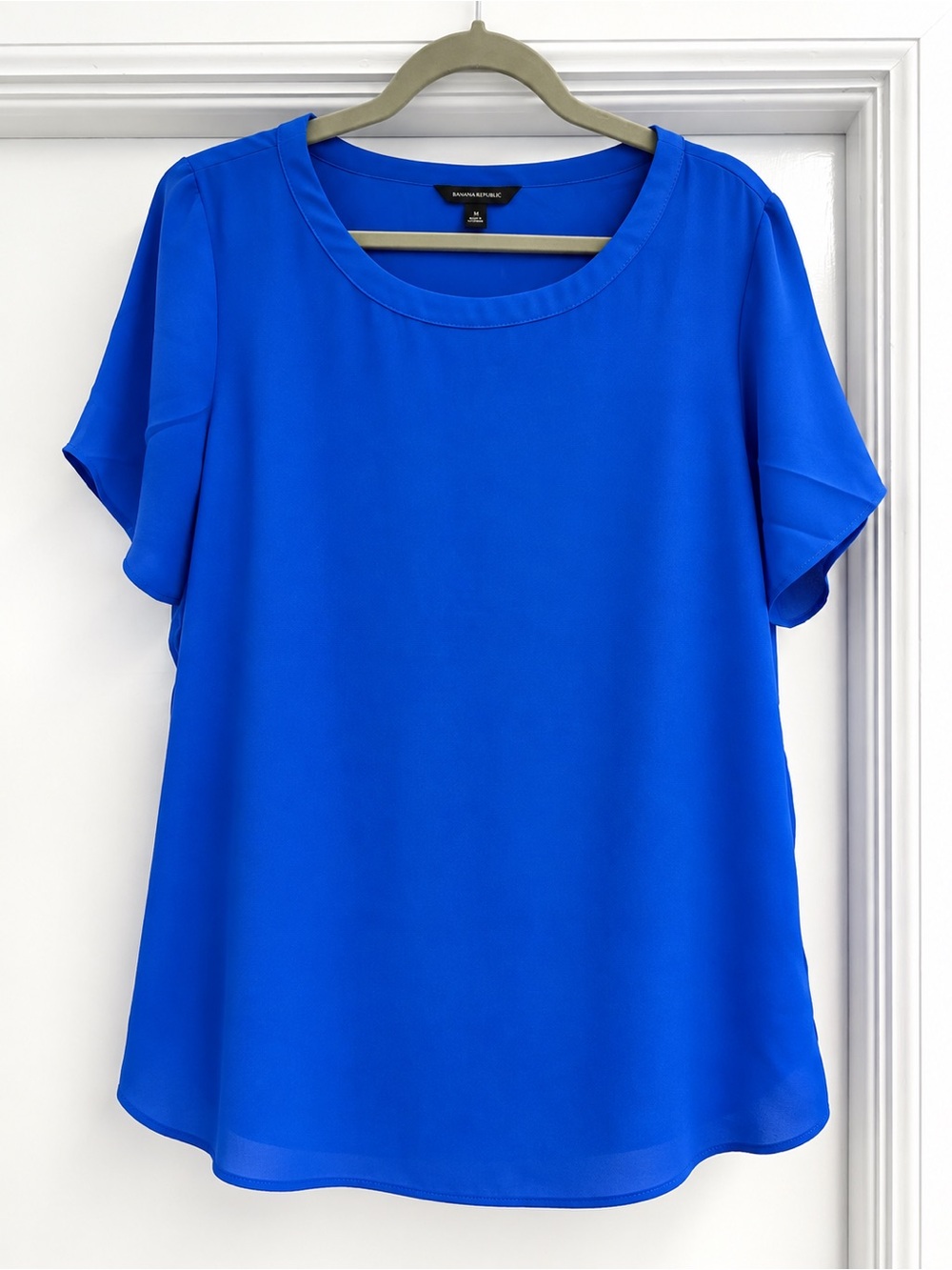 Banana Republic Blue Short-Sleeve Blouse